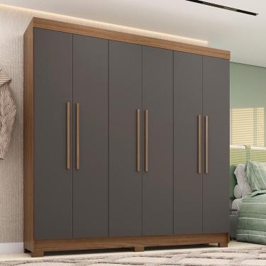 Imagem de Guarda-roupa Casal 194,40cm 6 Portas 2 Gavetas Horácio