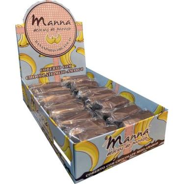 Imagem de Bananinhas Orgânicas Manná com chocolate meio amargo c/ 20un