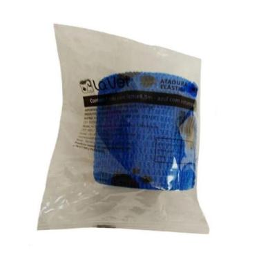 Imagem de Atadura La Vet 5cm Azul Com Patinhas Para Cães e Gatos - TKL