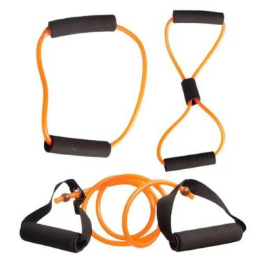 Imagem de Extensores Elásticos Exercícios Fitness Kit C/3 Extensores Western
