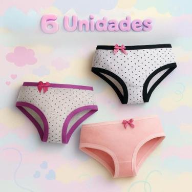 Imagem de Calcinha Infantil Godika Kit 6 Und - Upy Store, 10, Sortido