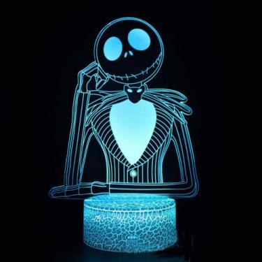Imagem de Ilusão LED 3D Nightmare Before Christmas Jack - Yiweisai