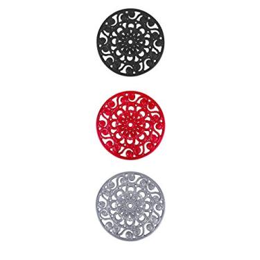 Imagem de Trademark Innovations Trilhos de metal de ferro fundido decorativos (conjunto de 3), multicolorido