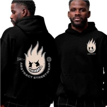 Imagem de Blusa De Frio Moletom‎ Fireball Abstract Streetwear Point-Unissex