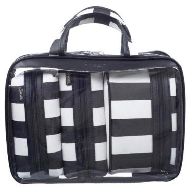 Imagem de Necessaire Feminina Viagem 4 Peças Frasqueira Estilo / 022 - PGB, Pret