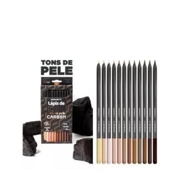 Imagem de Lápis de cor carbon leo & leo com 12 corses, CARBON METÁLICO