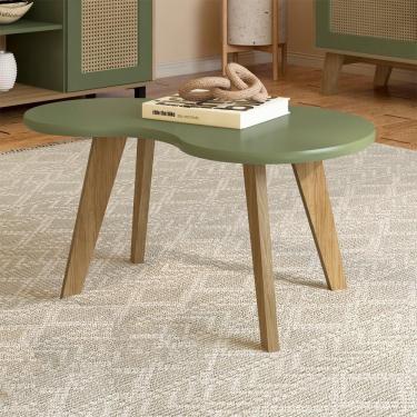 Imagem de Mesa De Centro Mdf Tampo Curvo 91 Cm 4715 Menta Arly