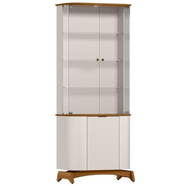 Imagem de Cristaleira Para Sala De Jantar Bar 3 Portas Verbena N01 Off White Ypê - Lyam Decor