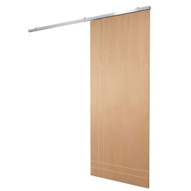 Imagem de Porta De Correr P- Verniz Frisada Kit Alumínio F06 - 210x100