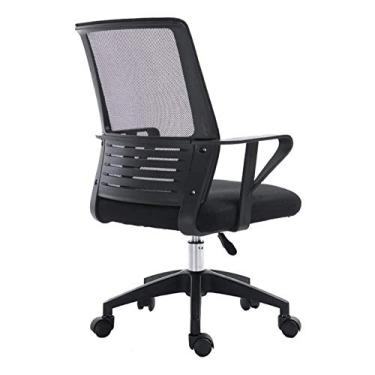 Imagem de Escritório Computador Ergonômico Mesa de Computador Altura Ajustável Tarefa Giratória Escritório Executivo Apoio de Braço Peça Traseira Alta Tamanho Grande Tecido Gaming fie