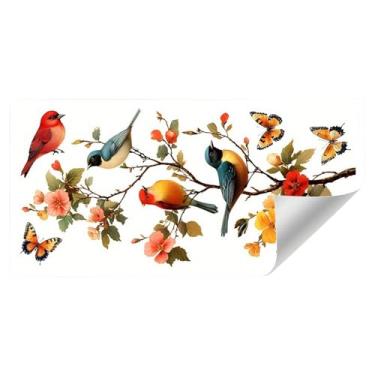 Imagem de KiBcsLic Adesivo de Natal com Animais para Janela, Enfeite de Natal, Presente de Boas-Vindas em PVC, Adesivos Decorativos de Vidro para Janelas (Faça Você, Pássaro