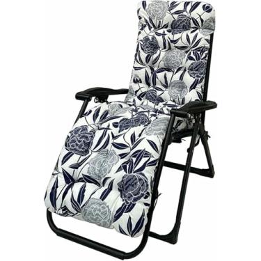 Imagem de Almofada para cadeira de descanso de pátio, 170 cm (67 polegadas), estampa floral, para uso interno e externo, com amarras. Almofada para sofá ou cadeira de balanço.