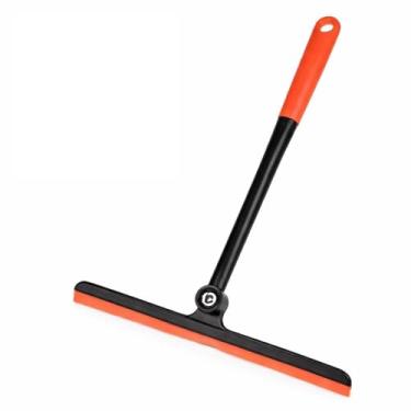 Imagem de Rodo Articulável Multiuso 2 em 1 para Limpeza de Vidros, Janelas, Box e Superfícies | Microfibra Acoplável | Limpa e Seca | Cabo Ajustável