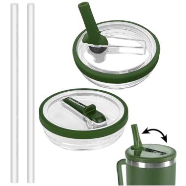 Imagem de Bagtopia Tampa de copo de substituição de 1,134 g compatível com Stanley Quencher, tampas de canudo à prova de vazamento, capa superior à prova de derramamento compatível com acessórios Stanley Cup