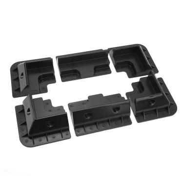 Imagem de Yinhing 6 Peças de Suportes de Canto de Telhado de Painel Solar Perfuram Design de Envelhecimento de Plástico ABS para Barcos RVs e Aplicações Externas, Estabilidade Aprimorada e Desempenho, (Preto)