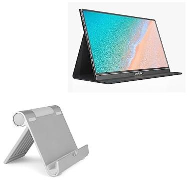 Imagem de BoxWave Suporte e suporte compatíveis com a mesa ARZOPA Portable Monitor S1 (39.6 cm) – Suporte de alumínio VersaView, portátil, multiângulo resistente