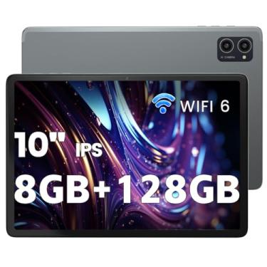 Imagem de Azeyou Tablet de 10,1 polegadas, tablet Android 14, tablets de 8 GB 128 G, processador Octa Core bateria de 6000 mAh, tela sensível ao toque IPS 1280 x 800, câmera dupla de 5 + 8 MP, Bluetooth, GMS