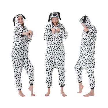 Imagem de Macacão Kigurumi Com Capuz Para Adultos plus Size, Pijamas Com Zíper D