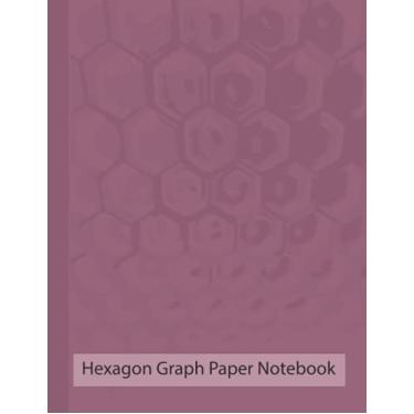 Imagem de Hexagon Graph Paper Notebook: Hex Grid + Lined pages - Lavender
