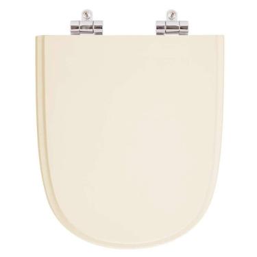 Imagem de Assento Sanitario Poliester com Amortecedor Ezedra Bone (Bege Claro) para Vaso Ideal Standard