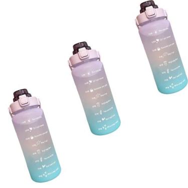 Imagem de Kit 3 Garrafas Transparentes Motivacional Para Academia 2l - Tik Tok