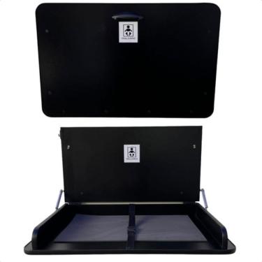 Imagem de Fraldário Trocador Bebê Preto Amortecedor Colchonete