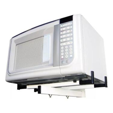 Imagem de Suporte Parede Branco Para Microondas/forno Universal Aço Carbono Até 