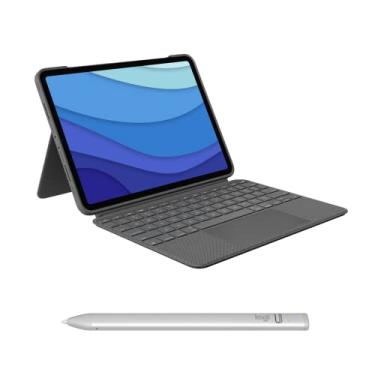Imagem de Kit Logitech Capa Teclado iPad Pro 11" + Crayon Prata