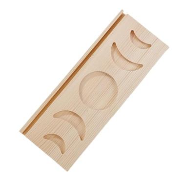 Imagem de UxicRuya Suporte para velas de exibição de cartas de tarô, suporte para cartas de fases da lua, suporte para cartas de oráculo para eventos, Marrom