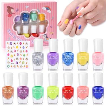 Imagem de Kit de Esmaltes ETYJO para Crianças - 12 Cores Laváveis (3 a 12 anos)