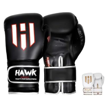 Imagem de Hawk Sports Luvas De Boxe Hawk Para Homens E Mulheres, Treinamento Profissional, Luvas De Saco Pesado, Mma, Muay Thai, Sparring, Luvas De Kickboxing (Pretas, 12 Onças)