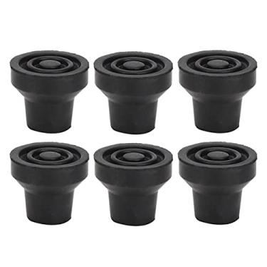 Imagem de Pontas de bengala, 10 pontas de bengala de borracha antiderrapante Pontas de bengala de caminhada à prova de desgaste Pontas de muletas práticas para bengalas (16mm)