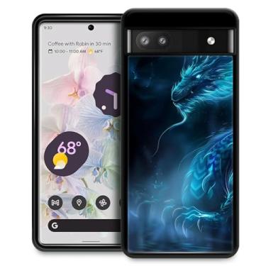 Imagem de CARLOCA Compatível com capa Google Pixel 6A, Dragon Neon Shadows Pattern Ultra Protection à prova de choque silicone macio TPU antiderrapante traseira para Google Pixel 6A