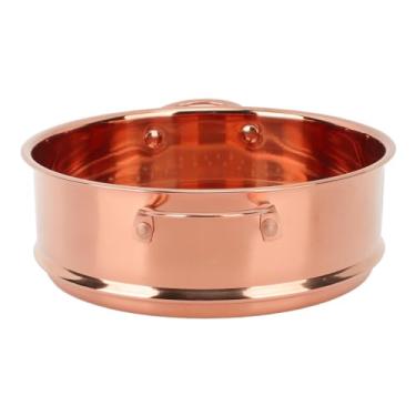 Imagem de Cesta de Drenagem a, Cesto de Aço Inoxidável Anti -escald 304 para Vegetais Vegetais (Rose Gold)