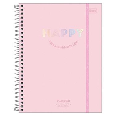 Imagem de Planner Semanal 2026 Esp M7 80Fls Happy Rosa Tilibra