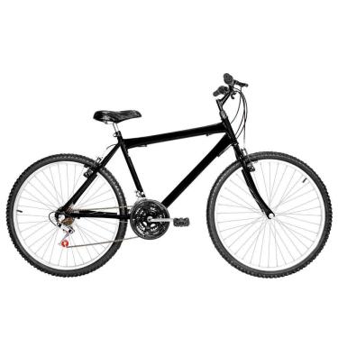 Imagem de Bicicleta Masculina Aro 26 Mtb Alumínio Natural 18 Marchas Cor Preta