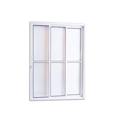 Imagem de Porta Balcão 3 Folhas Vidro 210x160 Branco Linha 25