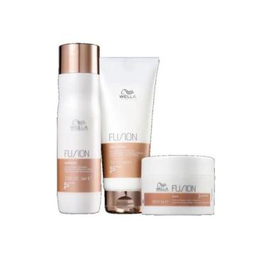 Imagem de kit Wella Fusion Shampoo 250ml + Condicionador 200ml + Mascara 150ml