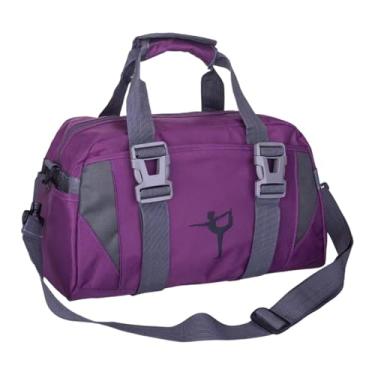 Imagem de Dynwave Bolsa de viagem para ioga e fitness com alça de ombro ajustável, bolsa de mão para fitness, Roxo