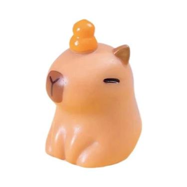 Imagem de Miniaturas De Capivara Em Resina Multicolorida, Estátuas De Desenho DI