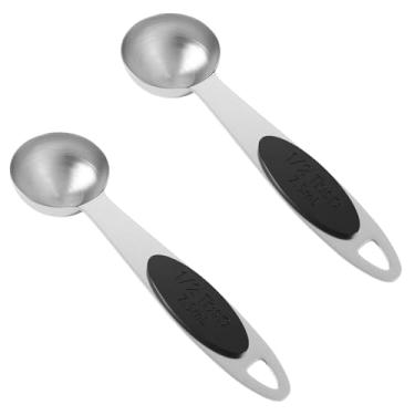 Imagem de LEIFENY 2 peças 1/2 colher de sopa (1,5 colher de chá, 1/113.4 g, 7,5 ml) colher de medição magnética única, de aço inoxidável, medida individual apenas para assar e cozinhar, utensílios essenciais de