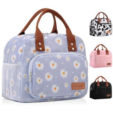 Imagem de Lancheira Yotrone para mulheres e homens isolada 10L Blue Daisy
