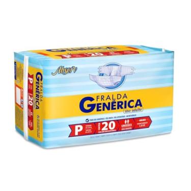 Imagem de Fralda Geriátrica Genérica - Absorv, Economica - Tamanho P, 20 Unidades