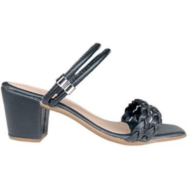 Imagem de Sandalia Tamanco Feminina Casual Social Salto Bloco Grosso-Feminino