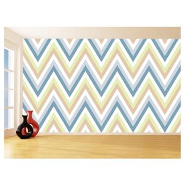 Imagem de Papel De Parede 3D Sala Chevron Zig Zag Listras 3,5M Zig66 - Você Deco