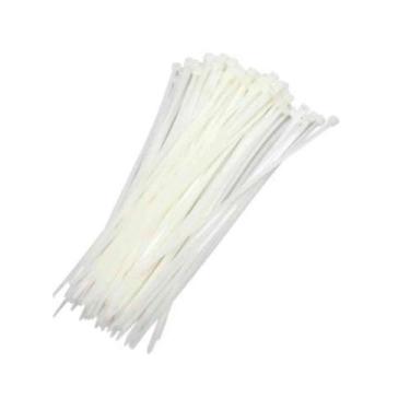 Imagem de Abraçadeira De Nylon Western 3,6X200Mm C/100 Branco 126-3, Branco, 3,6