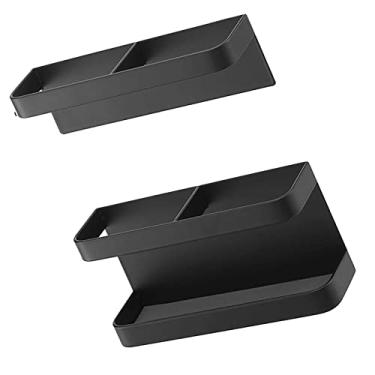 Imagem de Generic Suporte de Guarda-chuva Magnético Com Ajuste de Altura Função de Lembrete Elegante para Suporte de Guarda-chuva Montado na Parede do Hotel para Placa de Aço Carbono do Hall de Entrada (Preto)