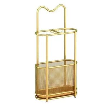 Imagem de CFGH6FDF Suporte para guarda-chuva, caixa de armazenamento, suporte de guarda-chuva, guarda-sol dourado, parede, metal, guarda-chuva, suporte de bainha, sombrinha, acessórios para decoração de casa