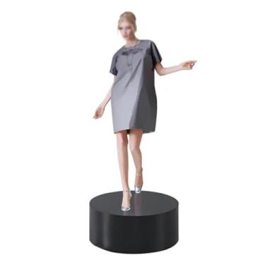 Imagem de Suporte de exibição de pedestal redondo - Suporte de decoração de evento de coluna vertical para loja de roupas e loja de noivas, manequim, vitrine de sapatos e bolsas, preto, 50 x 30 cm