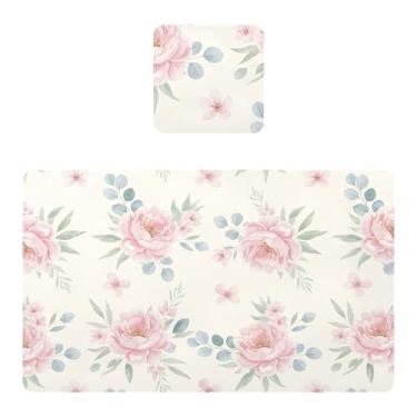 Imagem de Burbuja Jogo americano conjunto de 2, tapetes de mesa de cozinha de PVC, antiderrapantes, resistentes ao calor, à prova d'água, para mesa de jantar, lavável, 30 x 45 cm